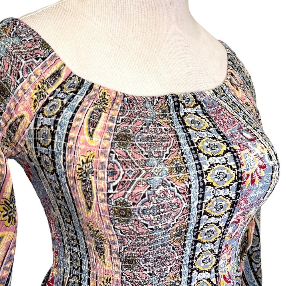 Smocked Bodice Mini Dress - Picture 5 of 8